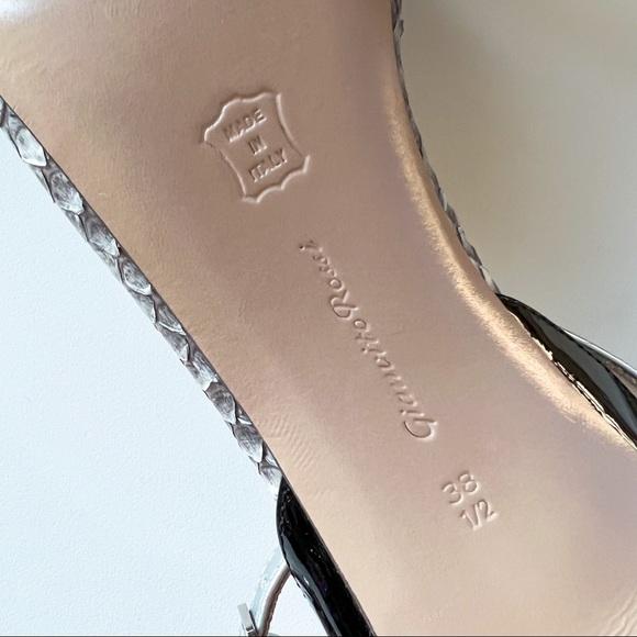 Gianvito Rossi Snake Print Clear Open Toe High Heels Sandals Women’s Size 38.5 - Picture 8 of 8